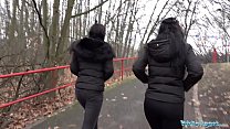 Public Agent Hot sisters found on the path for sex encounters