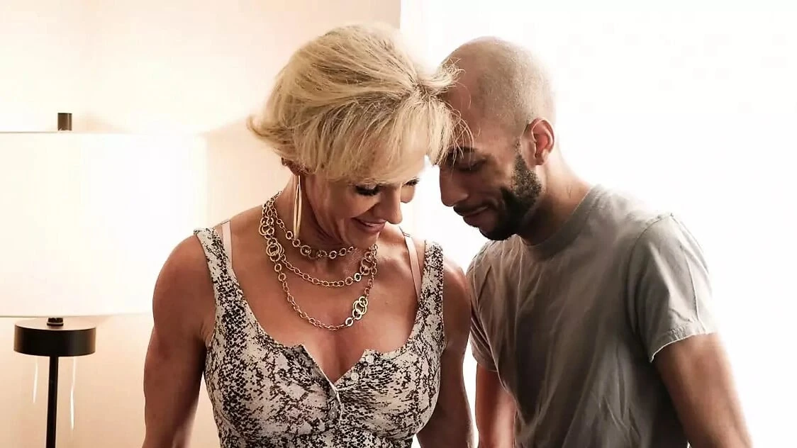 Big-titted wife and mom fucks a big, young cock & gets a